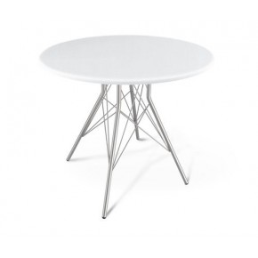 Стол Sheffilton SHT-TU2-1/80 МДФ артикул SHT-Т78 хром лак/белый